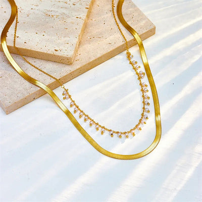 Marizanne | Luxe Snake Choker & Pearl Jewelry Set 18K Gold